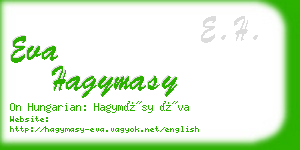 eva hagymasy business card